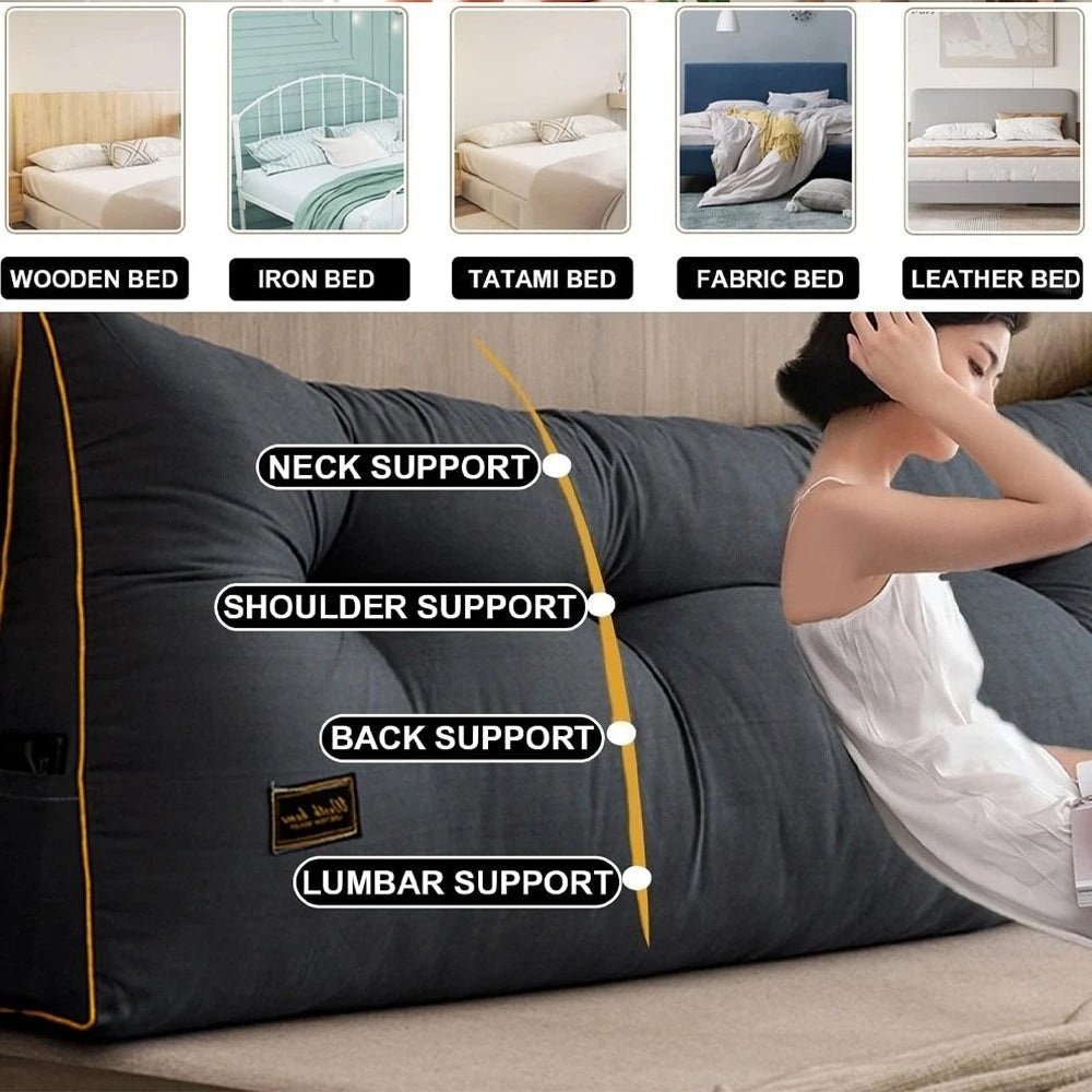 Coussin en tete de lit Lecture Ergonomique