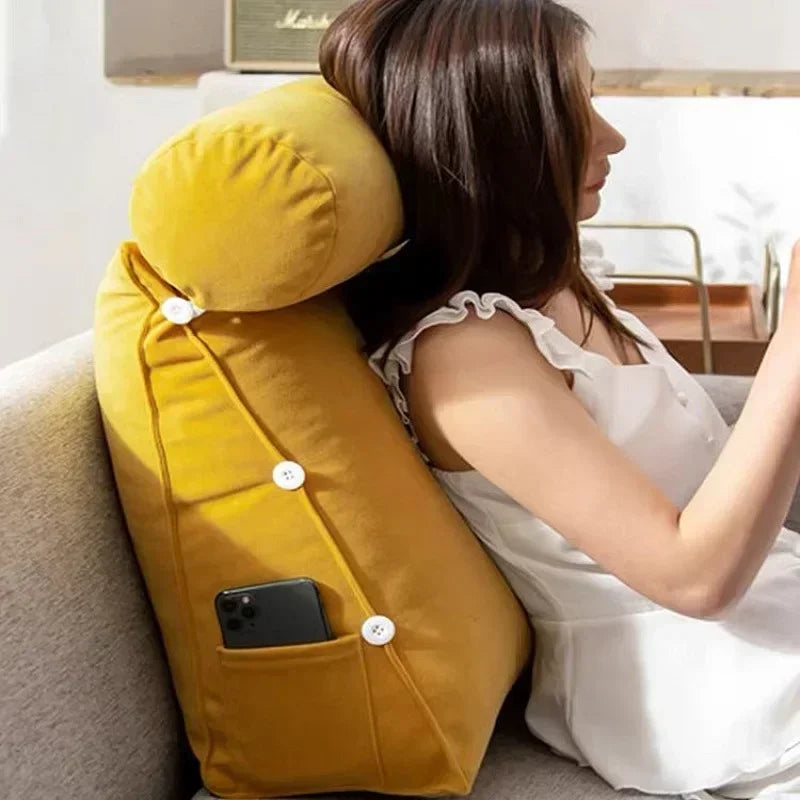 Coussin tete de lit Dossier de Lecture Confortable avec Support Lombaire