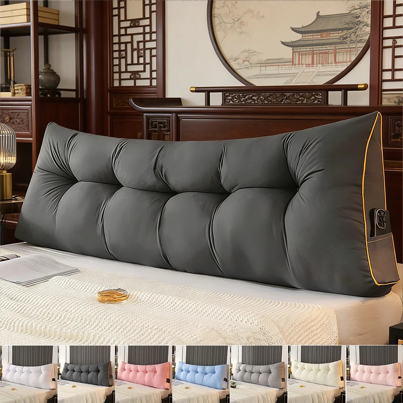 Coussin en tete de lit Triangulaire Moderne Déhoussable, Soutien Idéal