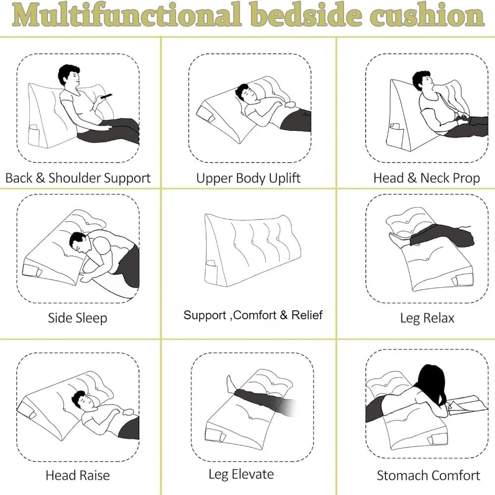 Coussin en tete de lit Dossier Ergonomique Grand Confort