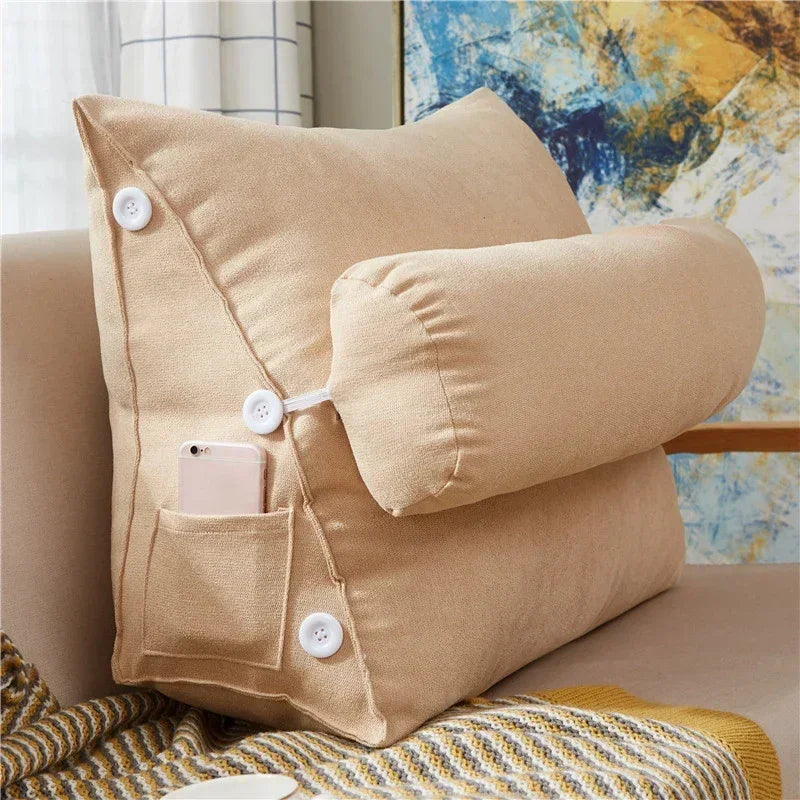 Coussin en tete de lit Lecture Confort Optimal & Soutien Lombaire