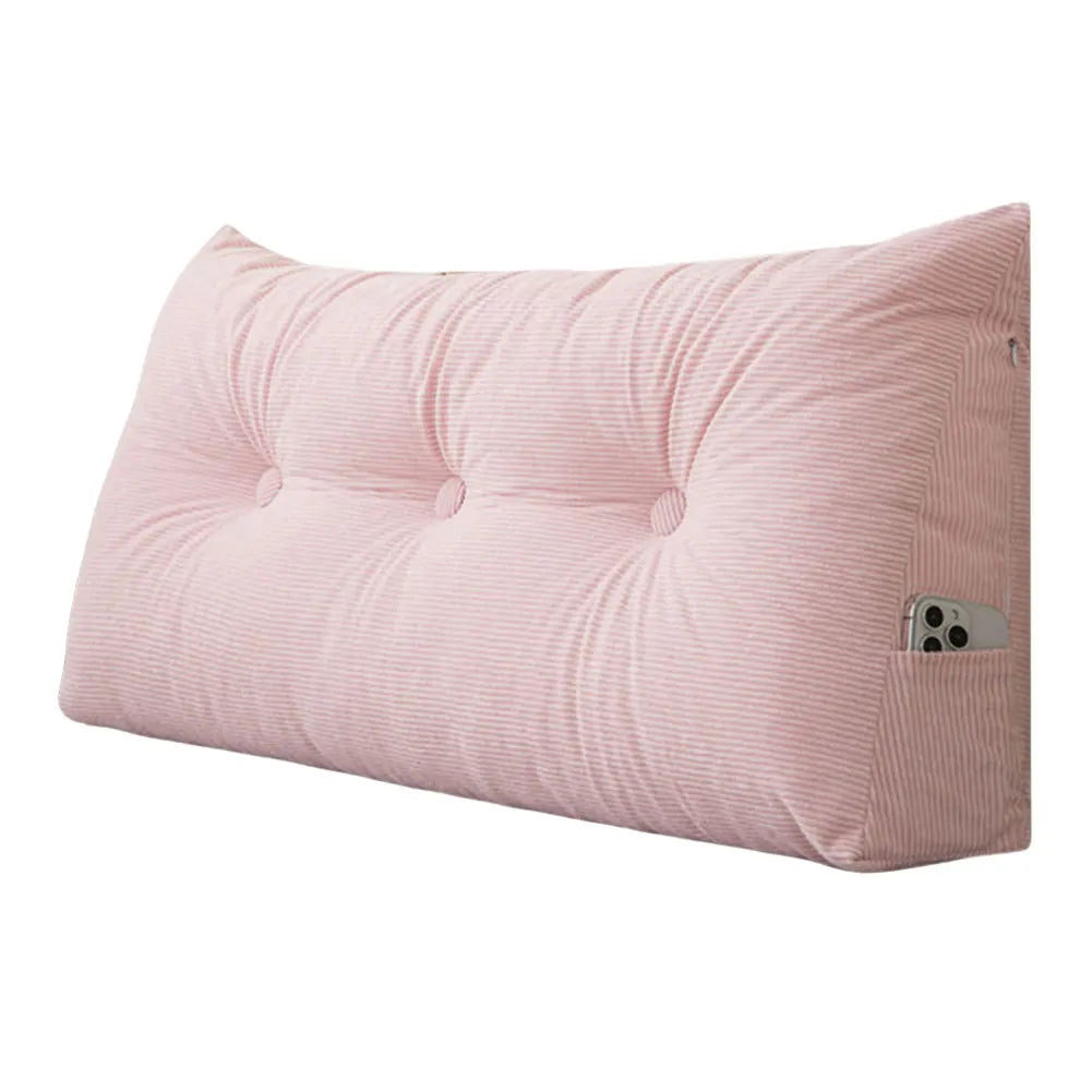 Coussin en tete de lit Triangle Ergonomique Poches