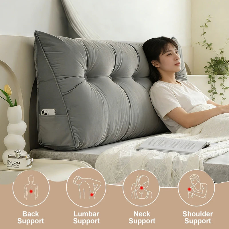 Coussin en tete de lit Triangulaire Lecture