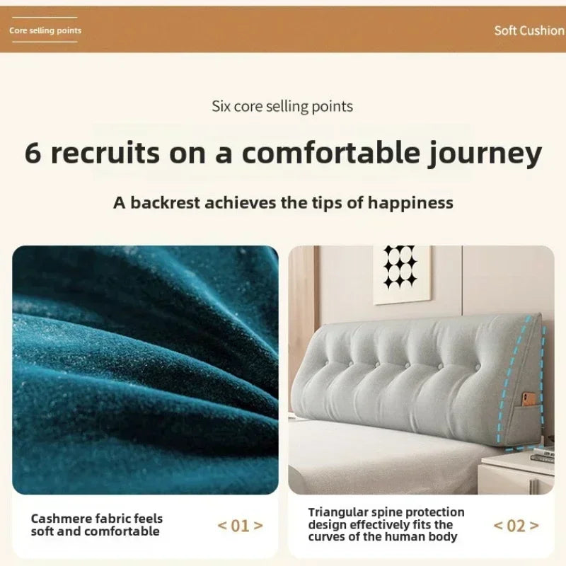 Coussin tete de lit triangulaire lecture soutien