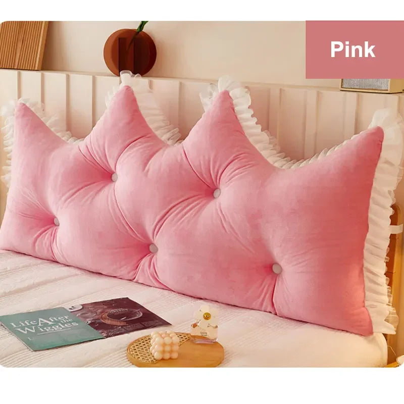 Coussin tete de lit Dossier Couronne Princesse Rose