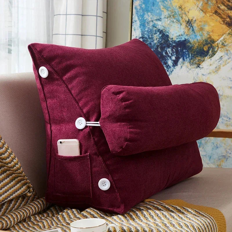 Coussin en tete de lit Lecture Confort Optimal & Soutien Lombaire
