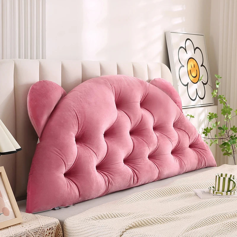 Coussin en tete de lit Enfant Velours Oreilles d'Ours