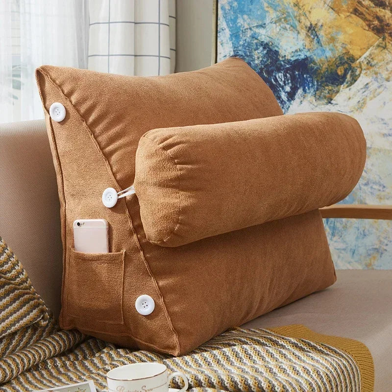 Coussin tete de lit Dossier de Lecture Confortable avec Support Lombaire