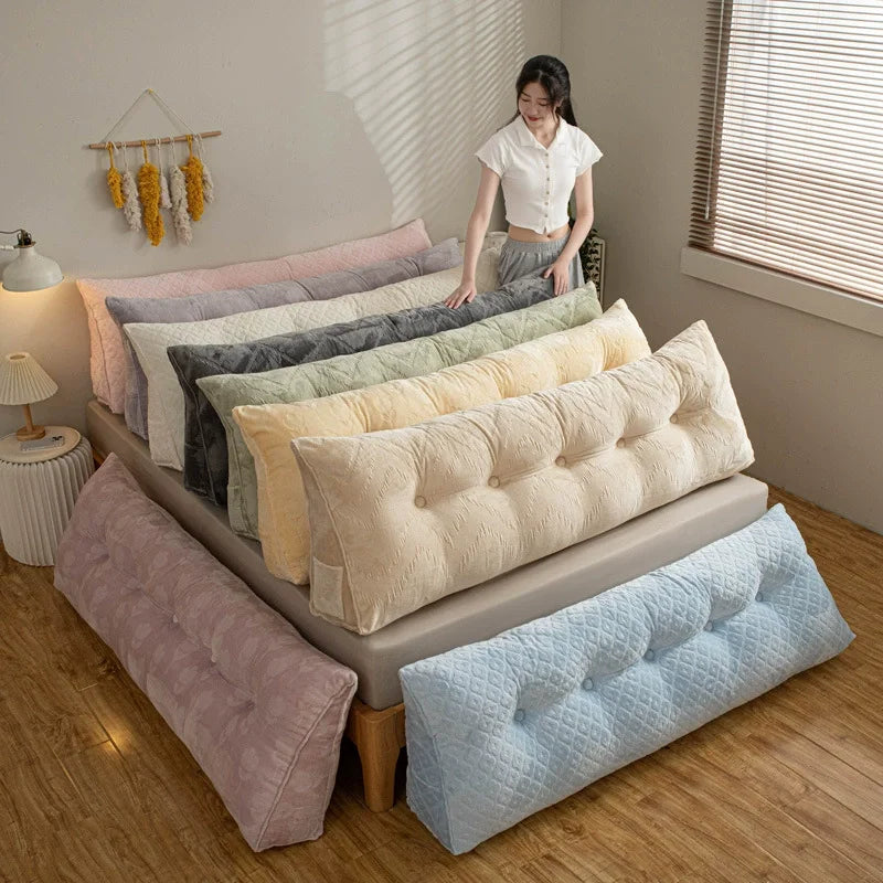 Coussin tete de lit Grand Coussin Dossier Lit Velours Confort