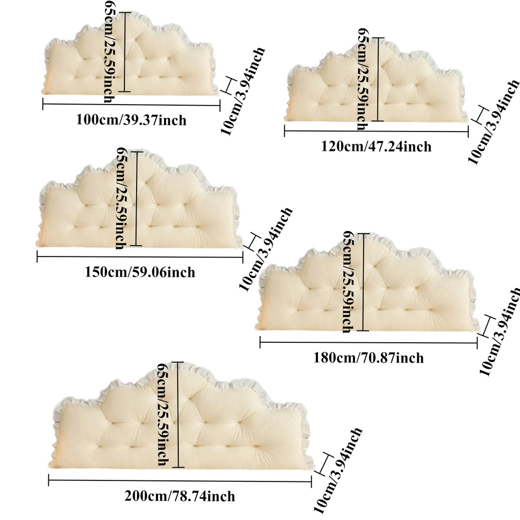 Coussin tete de lit Dossier Tête de Lit Douillet Volants Chic