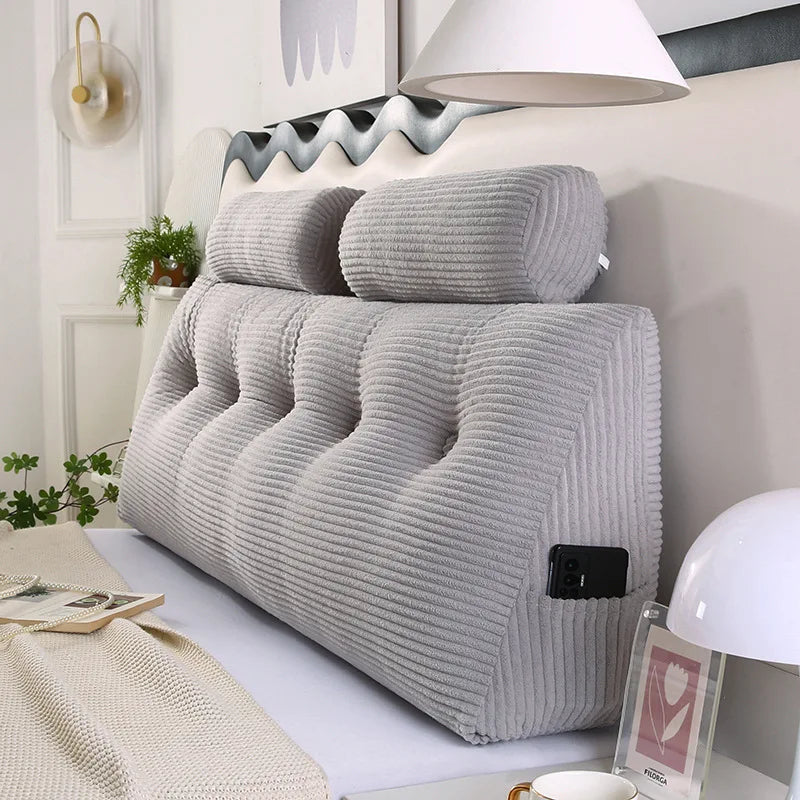 Coussin en tete de lit Triangulaire Grand Confort Dossier Large