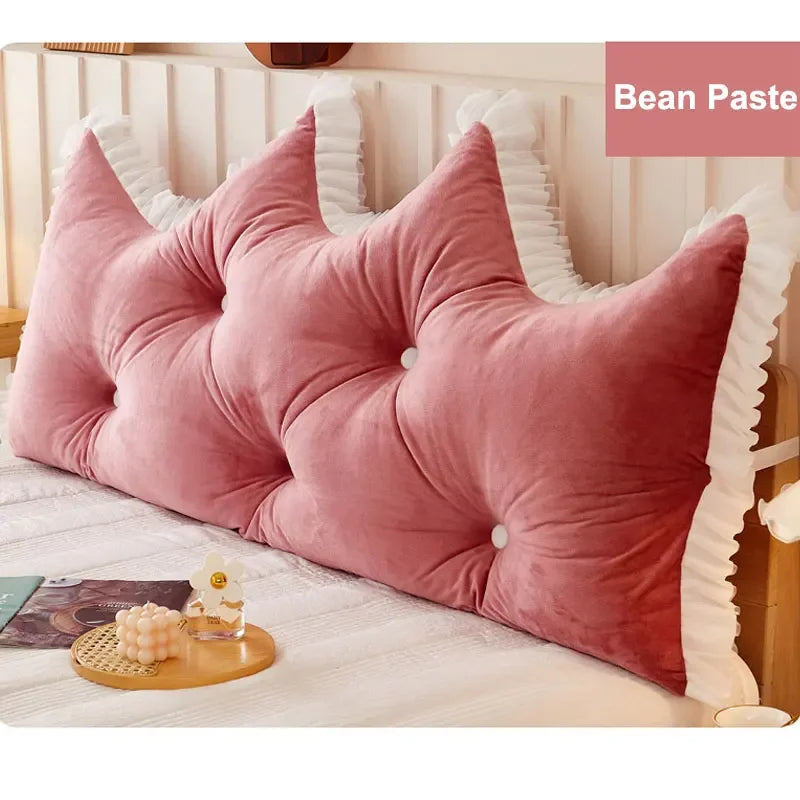 Coussin tete de lit Rose Princesse Couronne Lecture