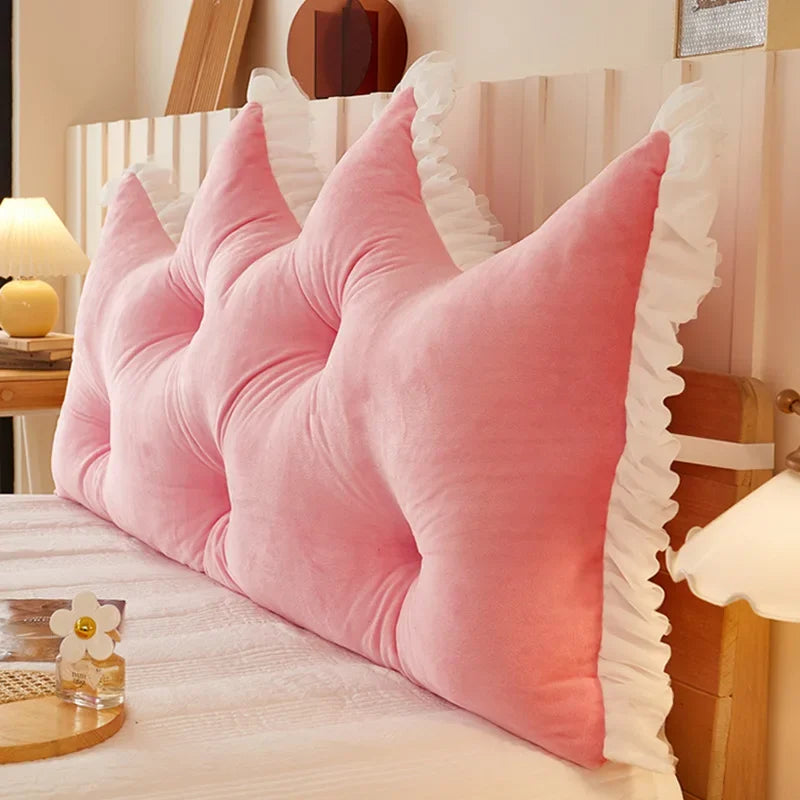 Coussin tete de lit Dossier Couronne Princesse Rose