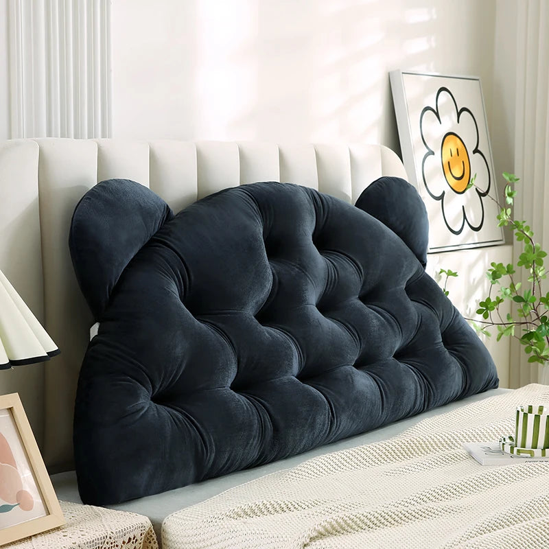 Coussin en tete de lit Velours Oreilles Ours Enfant