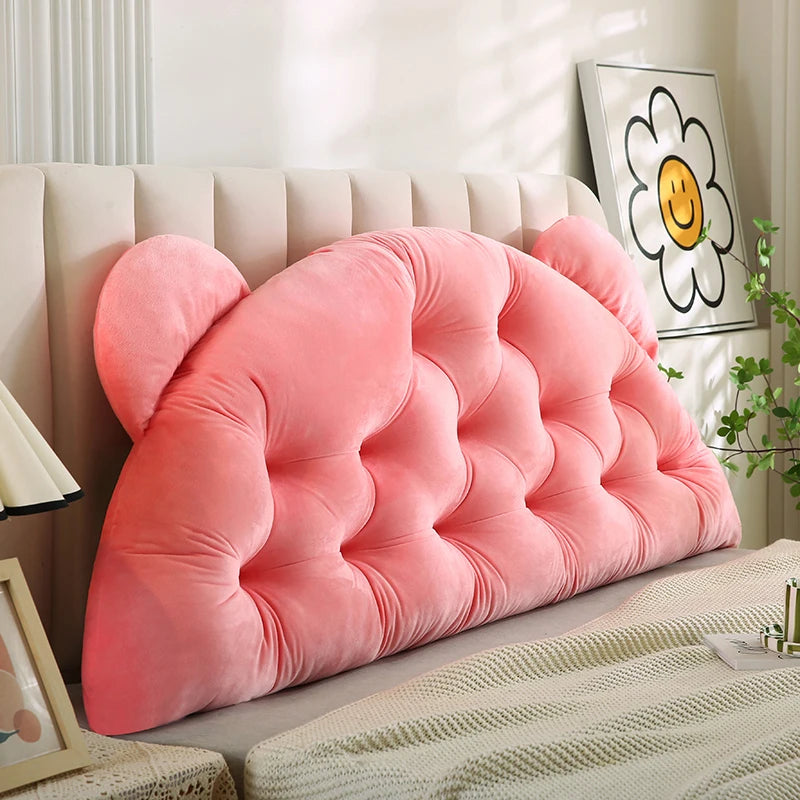 Coussin en tete de lit Enfant Ours Velours Confort