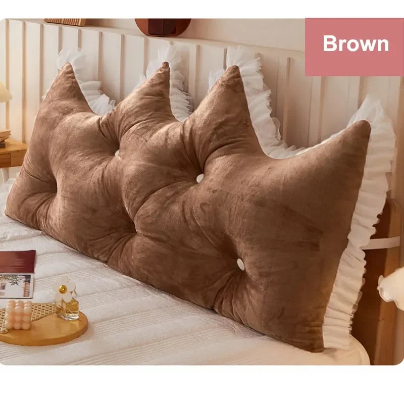 Coussin tete de lit Dossier Couronne Princesse Rose